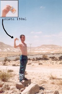 Me, On the side of Ha'Arava road to Eilat