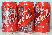 Taiwan, 2000, Coca-Cola, Santa 2000 edition, 3 cans